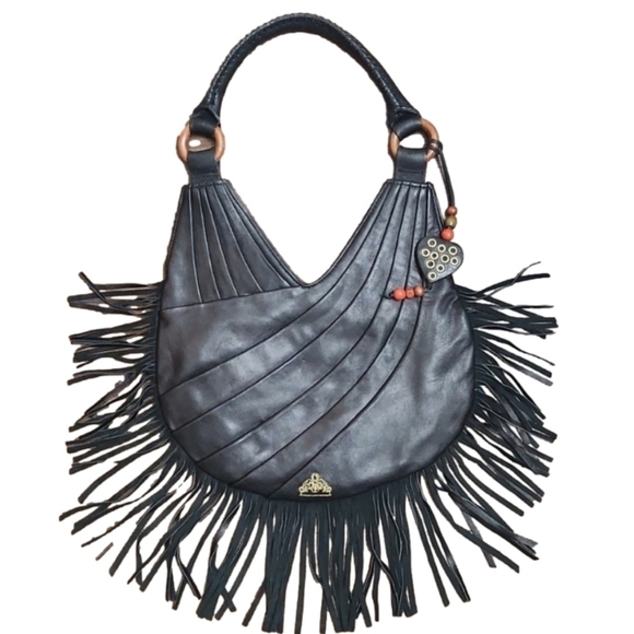 Paris Hilton Handbags - PARIS Hilton black leather shoulder bag